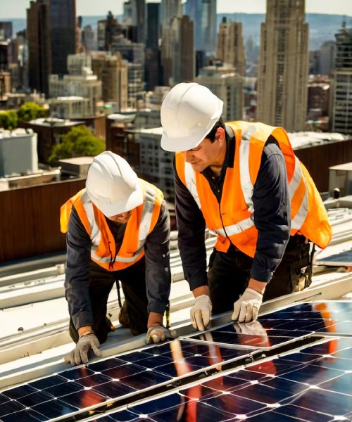 Phoenix Enterprise solar EPC and stockist team at GIDC Makarpura